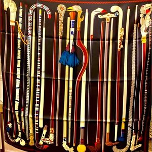 Authentic Hermès Paris 100 💯 silk scarf Carre90 Les Cannes